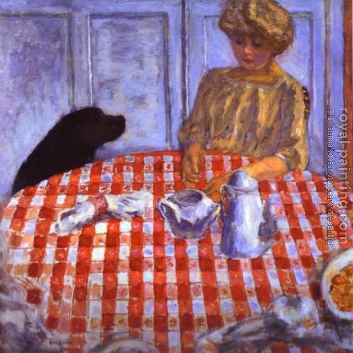 Pierre Bonnard : The Red-Checkered Tablecloth